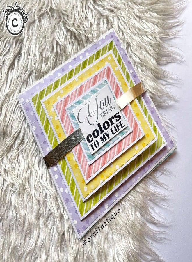 Craftastique Pastel Whispers Scrapbooking Paperpack (20 Sheets | 250 GSM) (6x6 inches) | Decorative pattern paper for art and craft DIY Greeting card paper texture sheets scrapbook sheets - Image 2